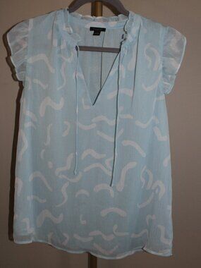 Women's Loft Sheer Flutter Blouse, Size Small